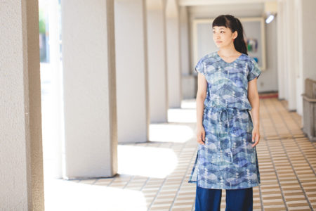 エプロンドレス風チュニックワンピースの作り方と製図・パターン