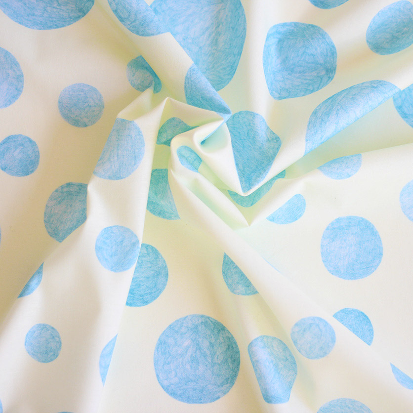 nunocoto fabric：circle（ブルー）