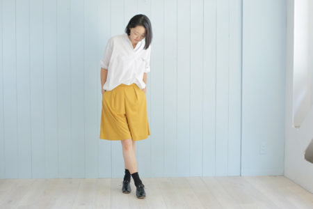 フレアショートパンツの製図・作り方と型紙