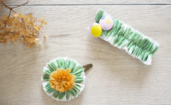 ギャザー使いでハギレ布が可愛く変身♪ ヘアアクセサリー２種の作り方