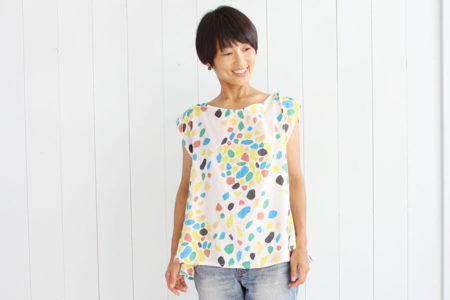 『かたちの服』から、フラスコ形のブラウス作りました！