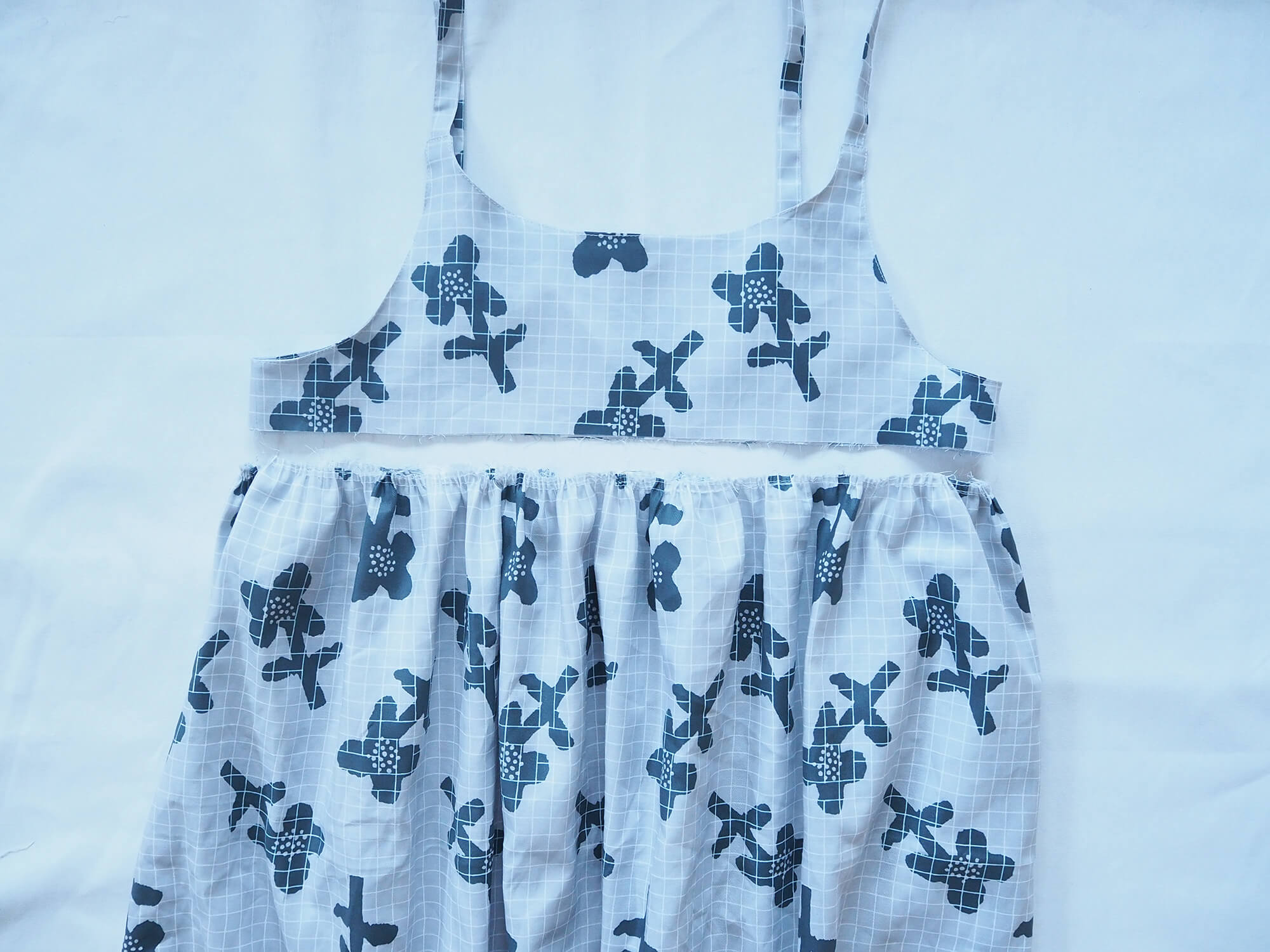 無料型紙あり ２ｍの布で作れる ヨークキャミソールワンピースの作り方 Nunocoto Fabric