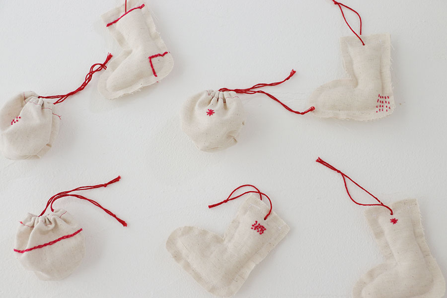 無料型紙あり クリスマスオーナメント用 くつした 巾着袋の作り方 Nunocoto Fabric