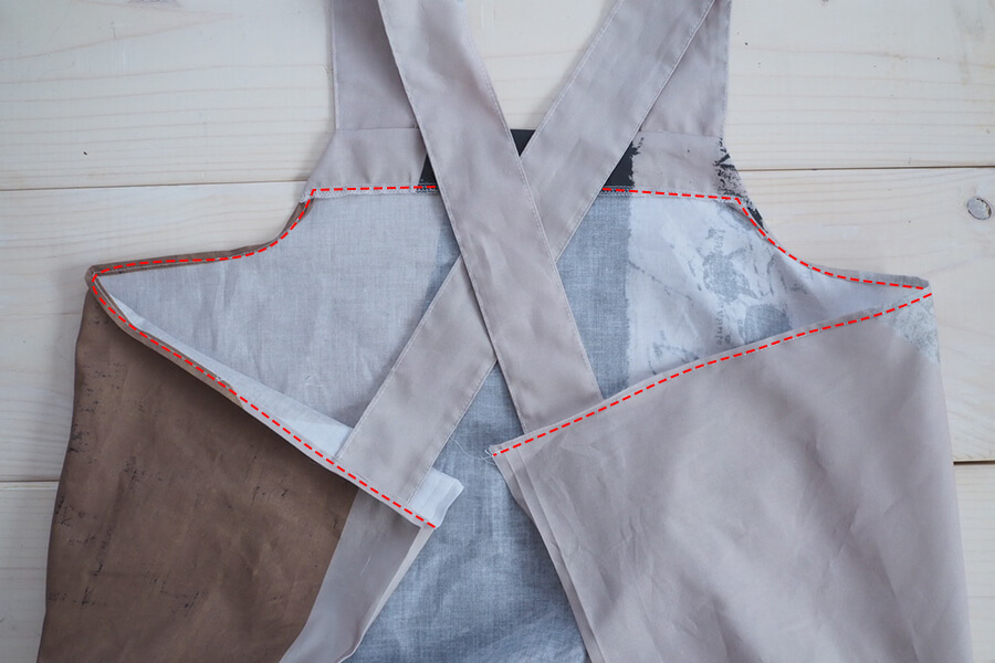 無料型紙あり】大人用バッククロスエプロンの作り方（男女兼用フリーサイズ） | nunocoto fabric