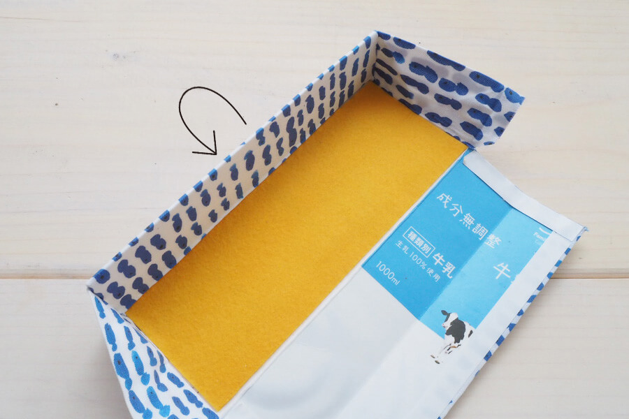 布工作 牛乳パックで作る パカっと開くペンケース ミシン不要 Nunocoto Fabric