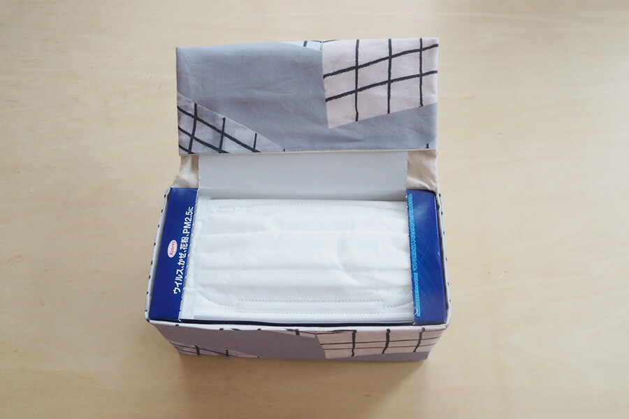 無料型紙あり】箱に合わせて作れる！不織布マスク箱カバーの作り方 nunocoto fabric