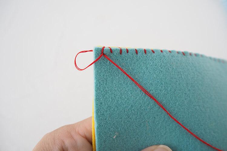 巻きかがり縫い角の縫い方