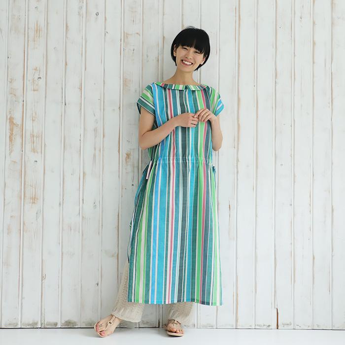 【ホームソーイング型紙シリーズ】No.022_クラシカルな衿のスリットワンピース
