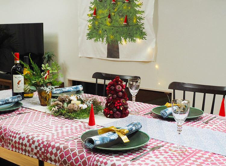 クリスマス　テーブルコーディネート