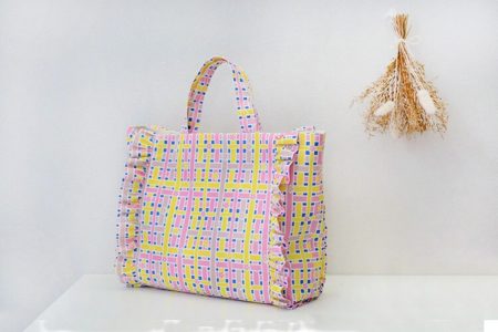 サイドフリルのトートバッグ（レッスンバッグ）の作り方【マチつき】【型紙不要】