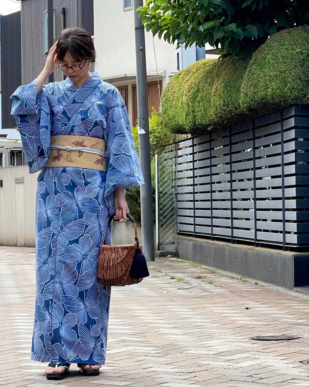 反物から対丈浴衣を作る　型紙　手作り　手縫い