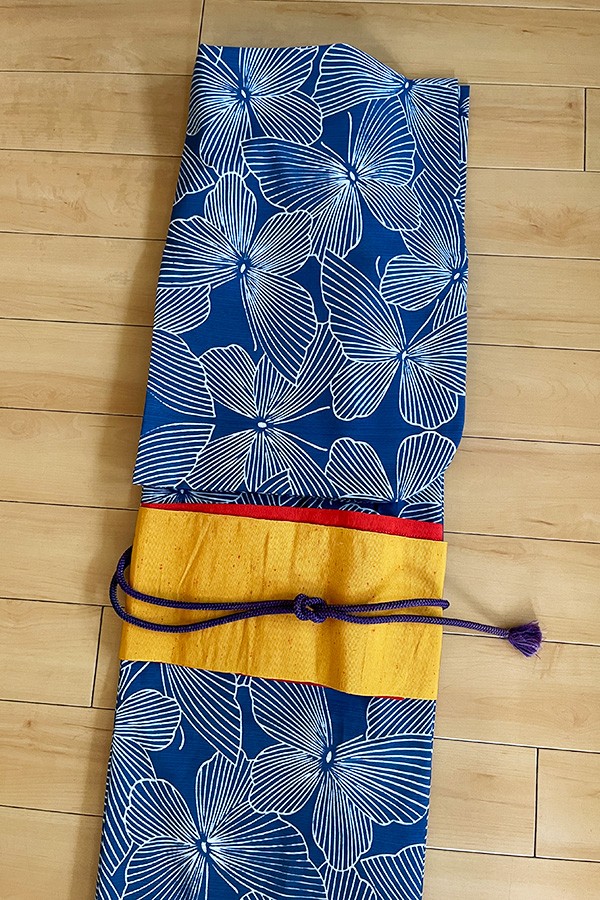 反物から対丈浴衣を作る　型紙　手作り　手縫い