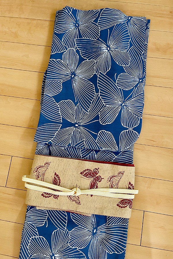 反物から対丈浴衣を作る　型紙　手作り　手縫い