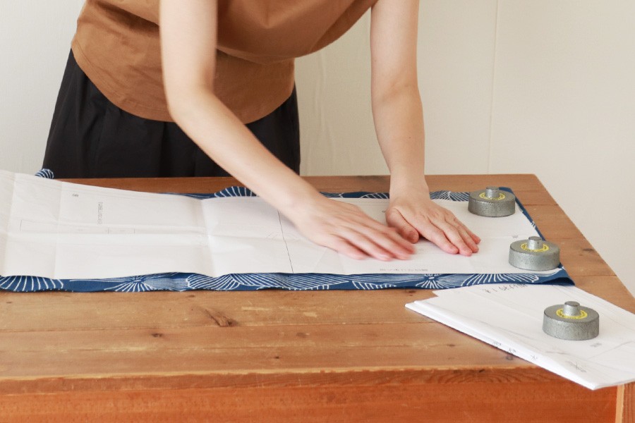 反物から対丈浴衣を作る　型紙　手作り　手縫い