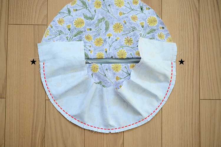 ラウンドバッグ　ショルダー　ボディ　作り方