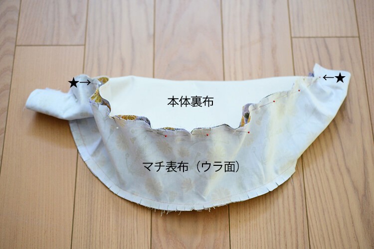 ラウンドバッグ　ショルダー　ボディ　作り方