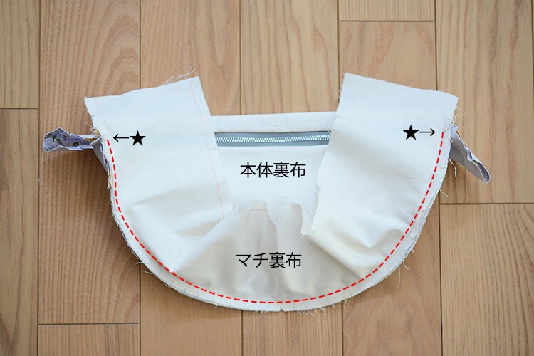 ラウンドバッグ　ショルダー　ボディ　作り方