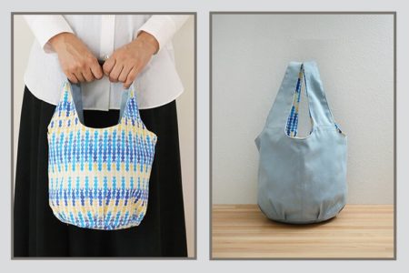 全方位かわいい！丸底のタックバルーントートバッグの作り方【リバーシブル】【無料型紙あり】