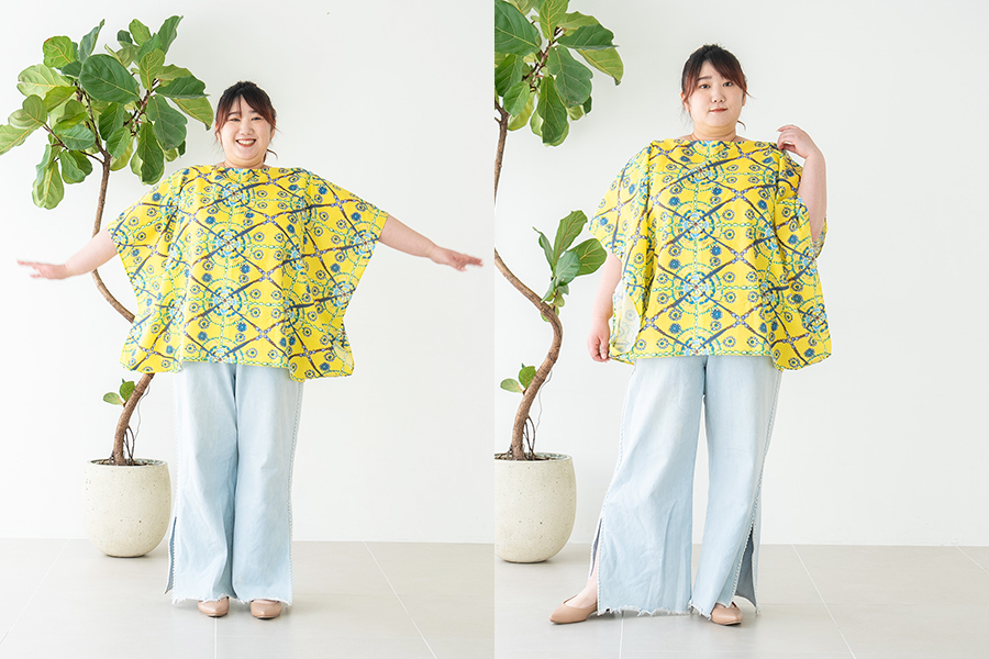 ぽっちゃりさん向けドルマンブラウスの作り方│（3L・4L・5L）【型紙不要】