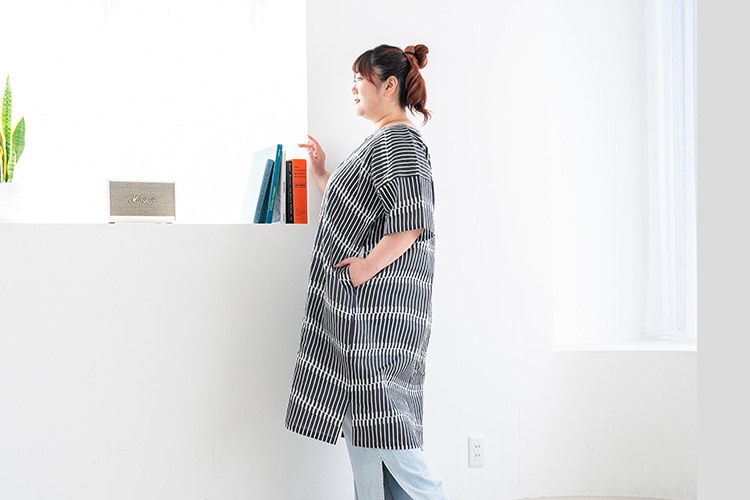 「らくちんワンピース」型紙をぽっちゃりさん向け(3L・4L・5L)にサイズアップ!