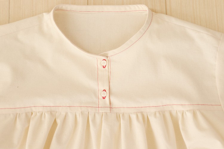 【ホームソーイング型紙シリーズNo.67】フロントギャザーブラウス　作り方