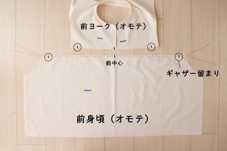 【ホームソーイング型紙シリーズNo.66】フロントギャザーブラウス　作り方