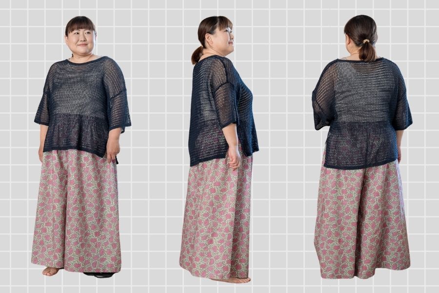 ぽっちゃりさん向けリラックスワイドパンツの作り方│（3L・4L・5L）【無料型紙あり】