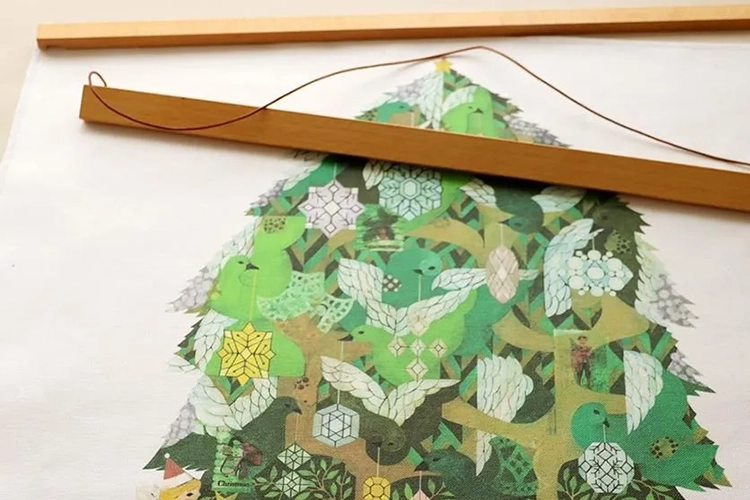 クリスマスツリータペストリー　飾り方