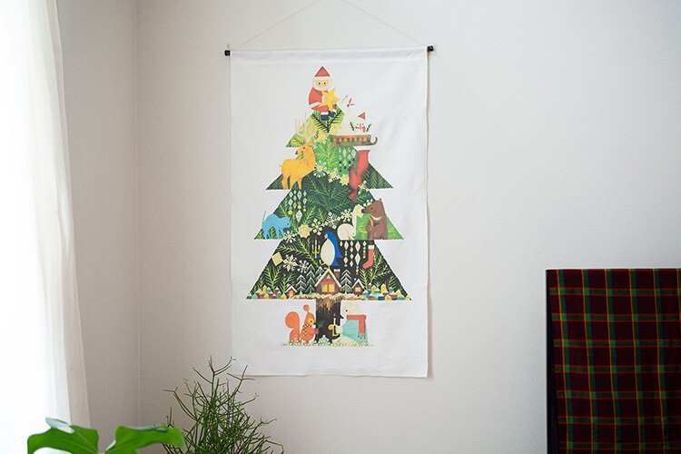クリスマスツリータペストリー　飾り方