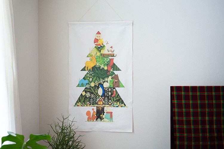 クリスマスツリータペストリー　飾り方