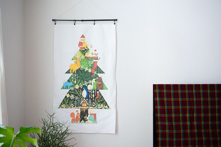 クリスマスツリータペストリー　飾り方