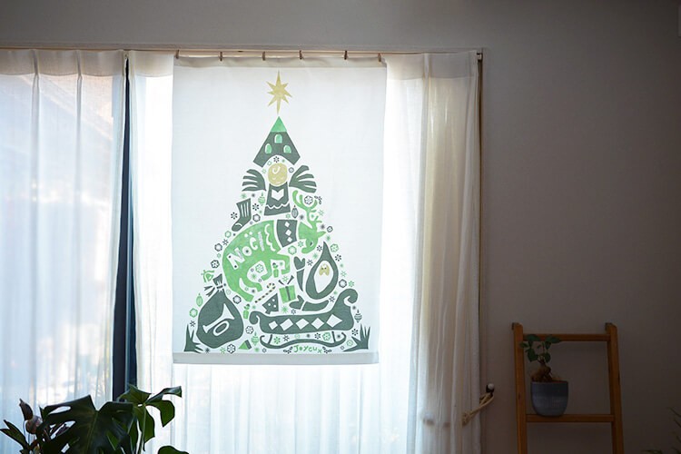 クリスマス　ツリー　タペストリー　飾り方