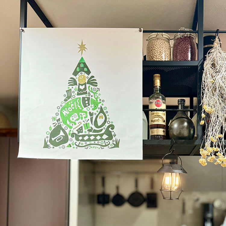 クリスマス　ツリー　タペストリー　飾り方
