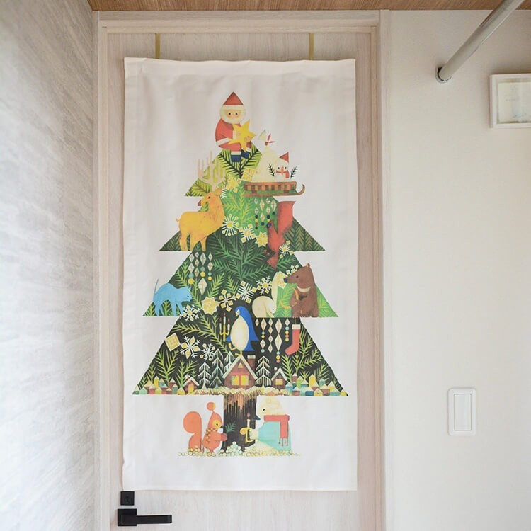 クリスマス　ツリー　タペストリー　飾り方