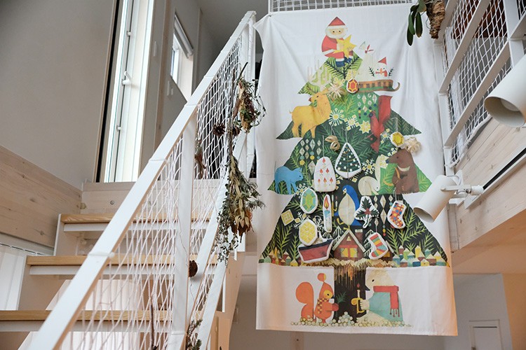 クリスマス ツリー タペストリー