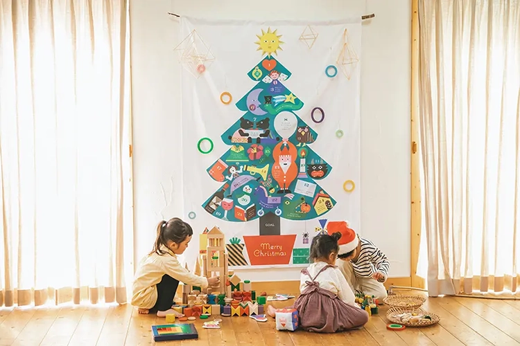 クリスマス ツリー タペストリー