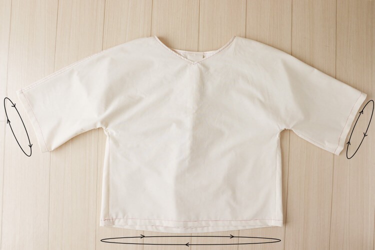 ホームソーイング型紙シリーズ】No.069_キモノスリーブプルオーバー 作り方