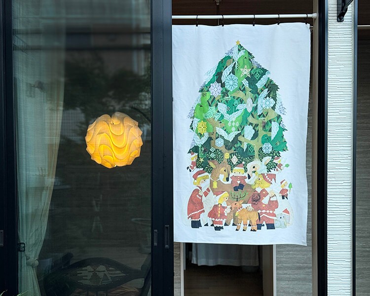 クリスマスツリータペストリー　飾り方
