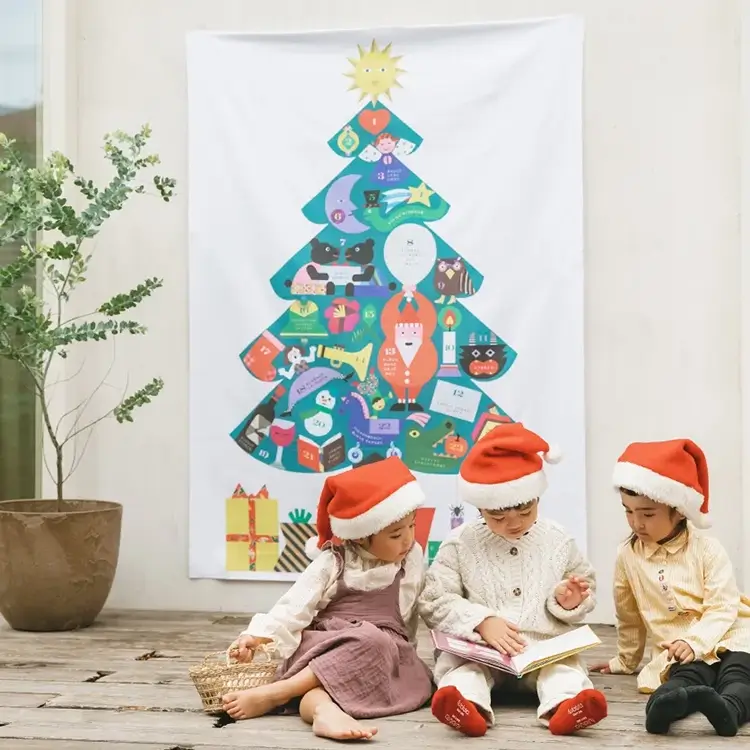 クリスマス ツリー タペストリー