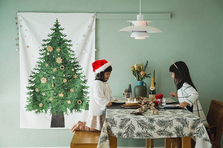 クリスマス ツリー タペストリー