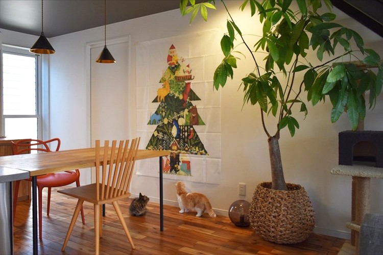 クリスマス ツリー タペストリー