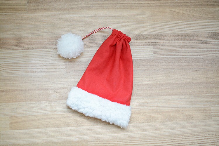 クリスマス サンタ帽 巾着 作り方