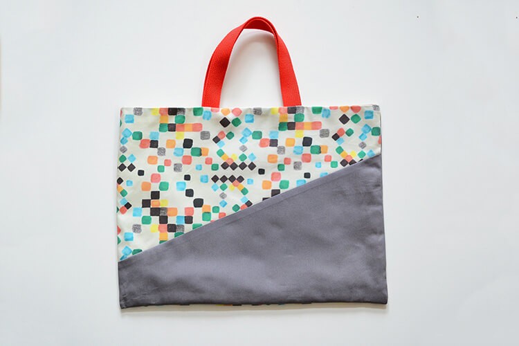 斜め　切り替え　レッスンバッグ　作り方