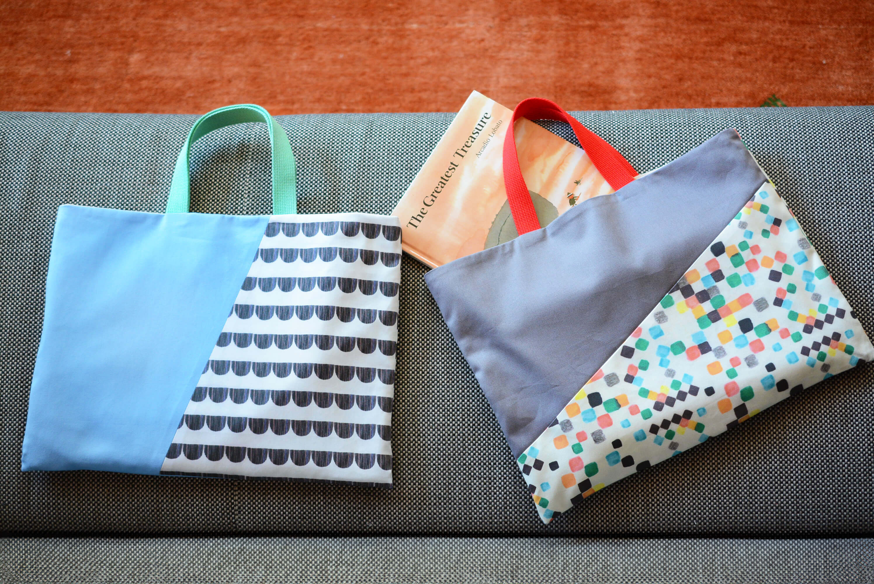 斜め　切り替え　レッスンバッグ　作り方