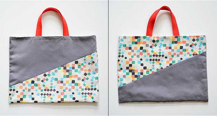 斜め　切り替え　レッスンバッグ　作り方