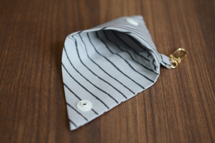 三角　ポーチ　キーホルダー　作り方