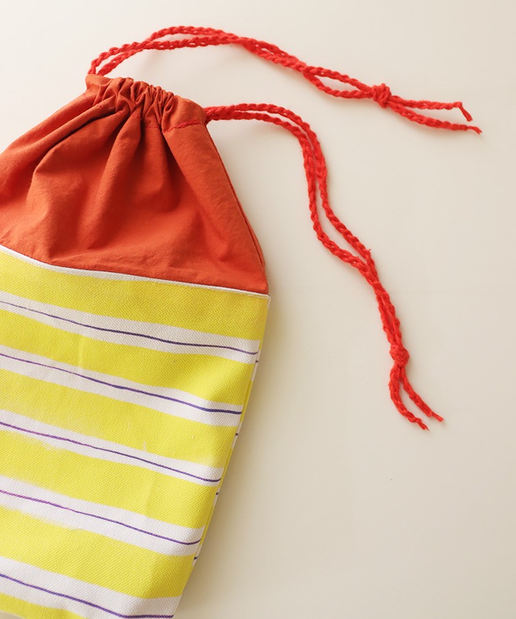 文庫本袋　巾着　作り方　nunocoto fabric