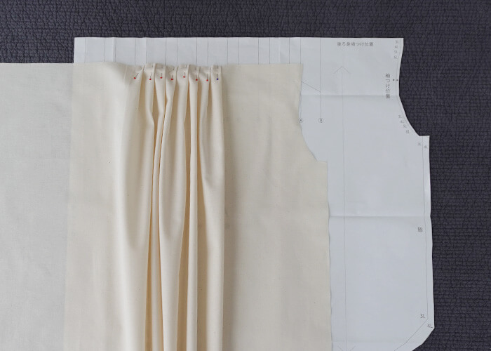【ホームソーイング型紙シリーズNo.76】バックタックのヨークシャツ　作り方