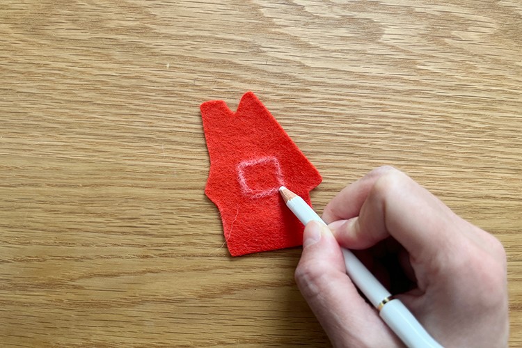 縫わないワッペン　おうち