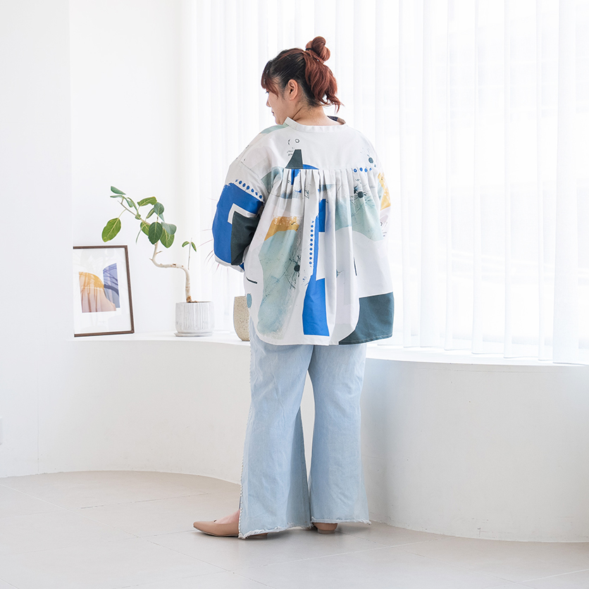 【ホームソーイング型紙シリーズNo.76】バックタックのヨークシャツ　作り方